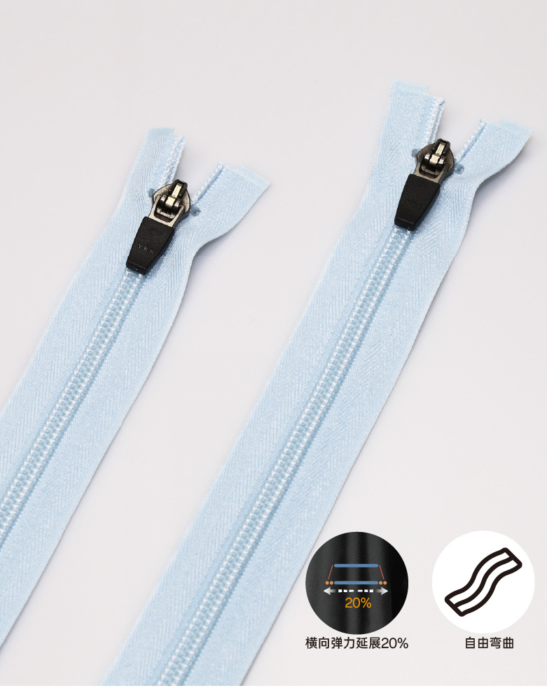 横向弹力布带拉链