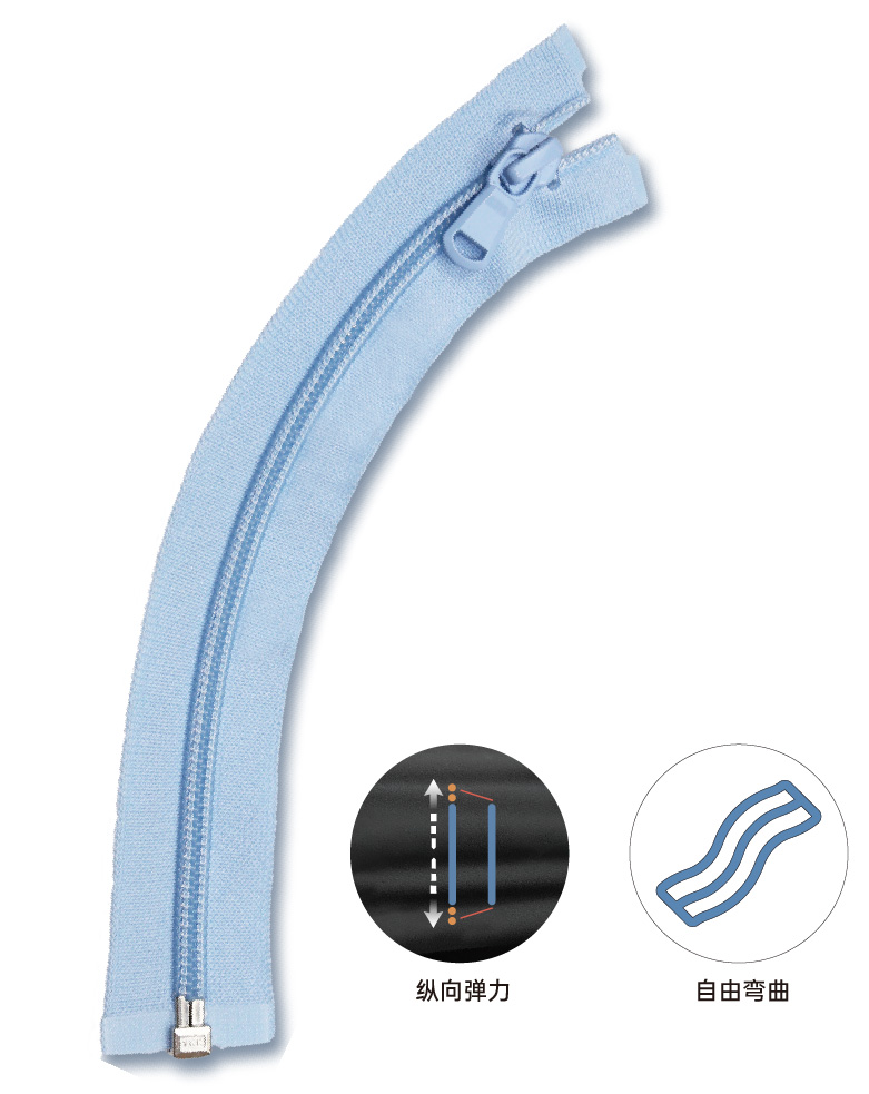 纵向弹力布带拉链